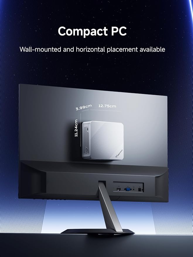 MINISFORUM Mini PC UN150P,Intel Twin Lake N150,16 GB DDR4 512GB M.2 2280 PCIe/SATA SSD + 2.5" SATA + TF Solt,USB3.2 (PD & DP,2*HDMI,2.5G RJ45, WiFi6
