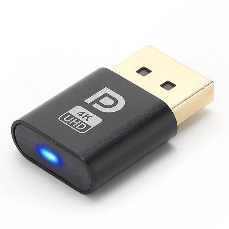HDMI Port | Display Port | Dummy Plug Emulator, Headless Adapter Supports up to 3840x2160@60Hz, 1920x1080P