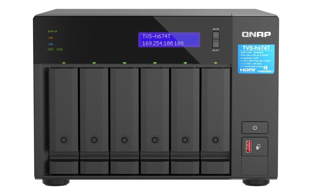QNAP TVS-H674T 6-Bay NAS | Intel i5-12400 6-Core | 32GB RAM | QuTS Hero