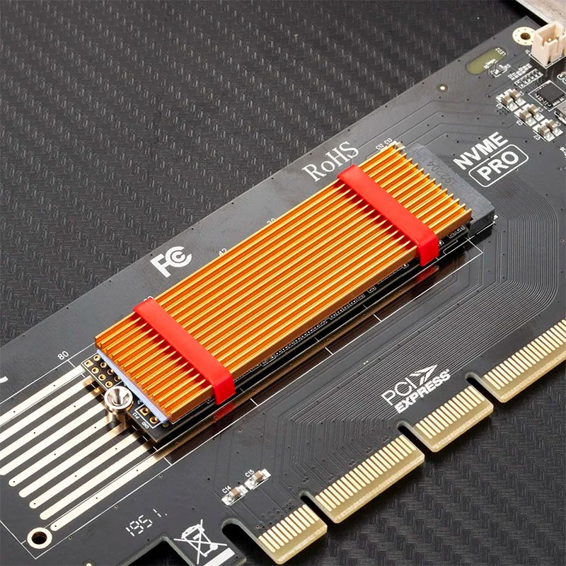 JEYI M.2 SSD NVMe Heat Sink M2 2280 Solid State Hard Disk Aluminum Heatsink Gasket with Thermal Silicone Pad PS5 Desktop PC