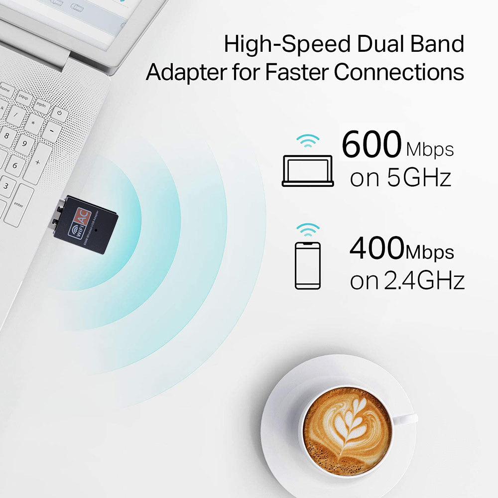 600mbps 2.4GHz+5GHz Dual Band USB Wifi Adapter Wireless Network Card